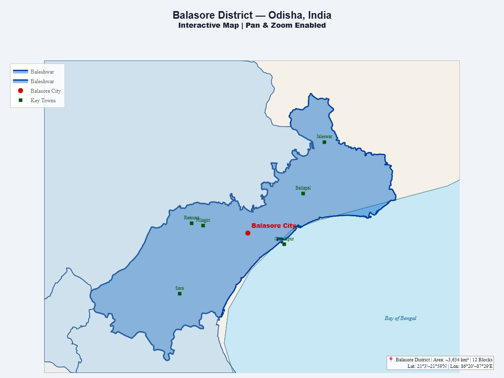 Study area map — Balasore district